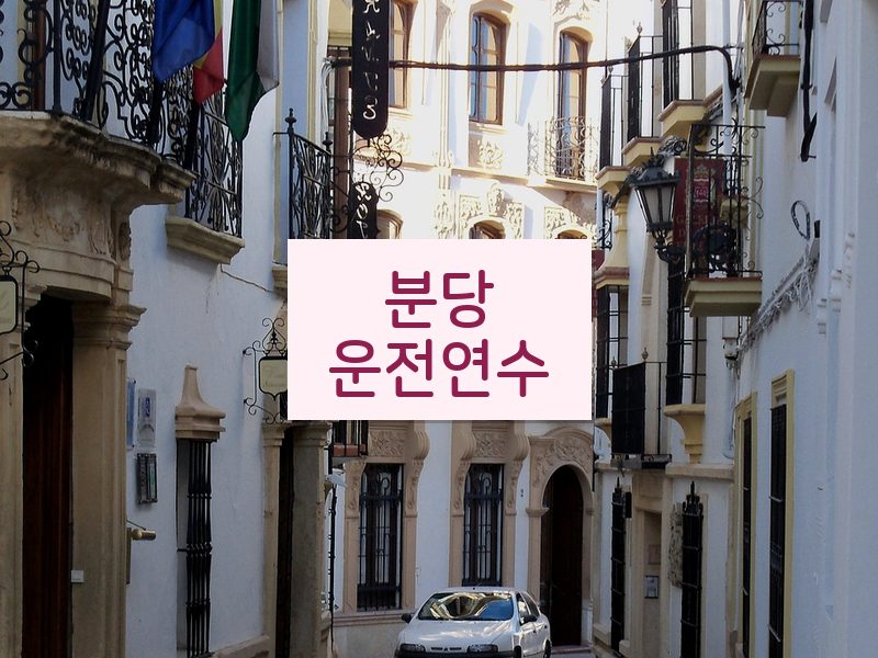 분당운전연수 후기