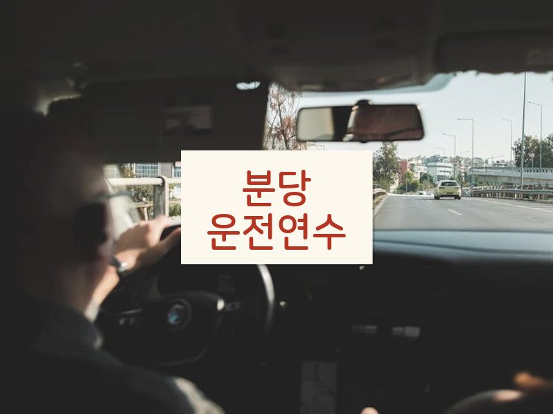 분당운전연수 후기