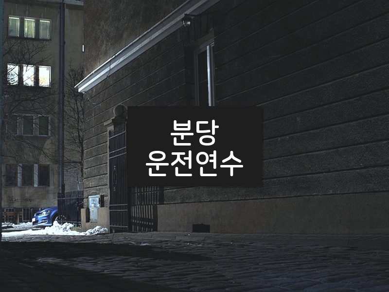 분당운전연수 후기