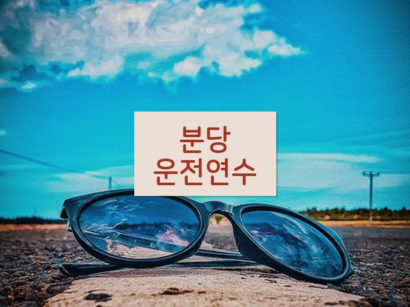 분당운전연수 후기