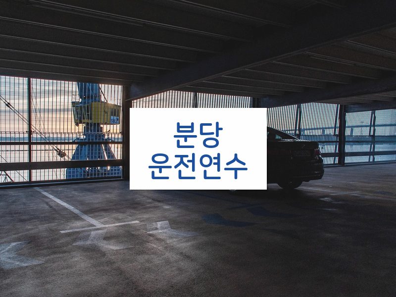 분당운전연수 후기