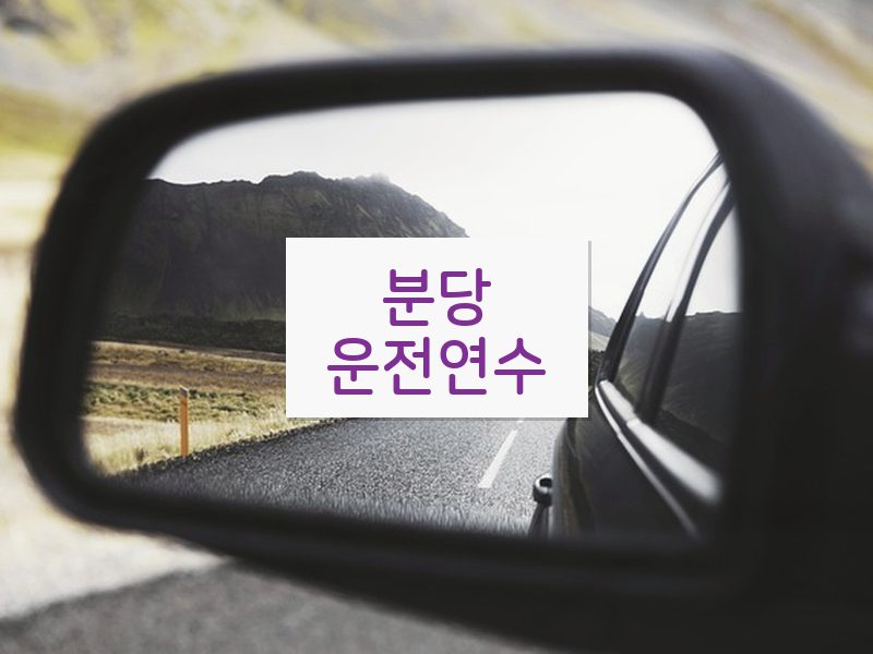 분당운전연수 후기