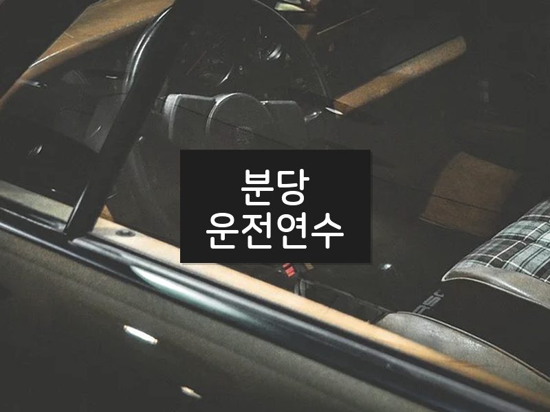 분당운전연수 후기