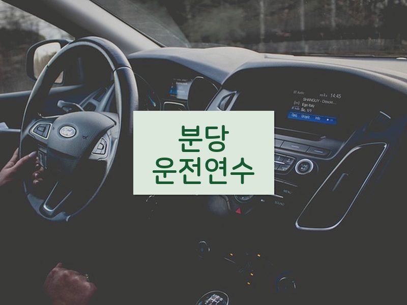 분당운전연수 후기