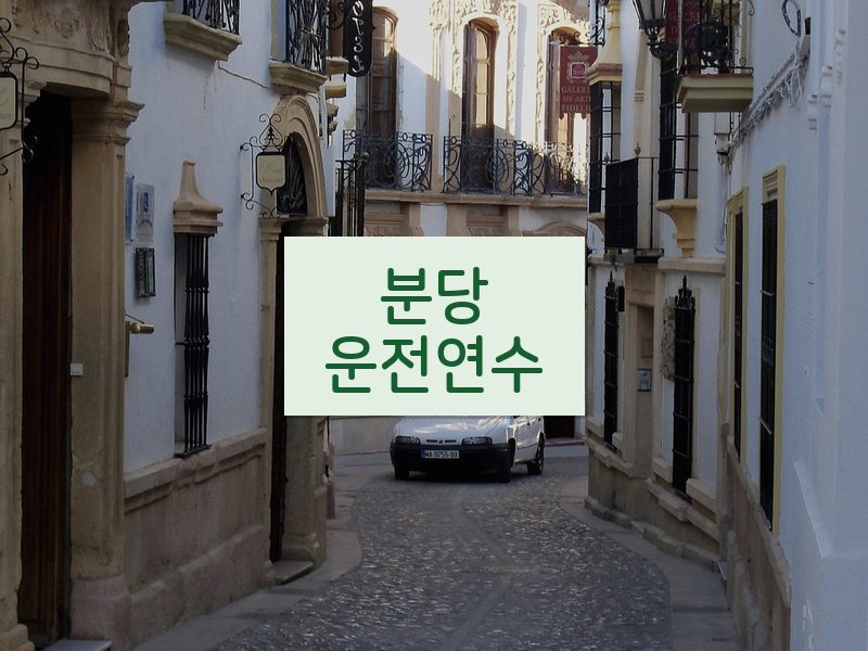 분당운전연수 후기