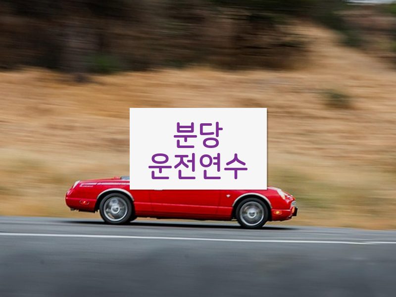 분당운전연수 후기