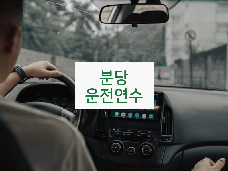 분당운전연수 후기