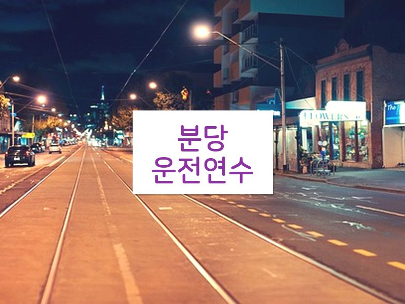 분당운전연수 후기