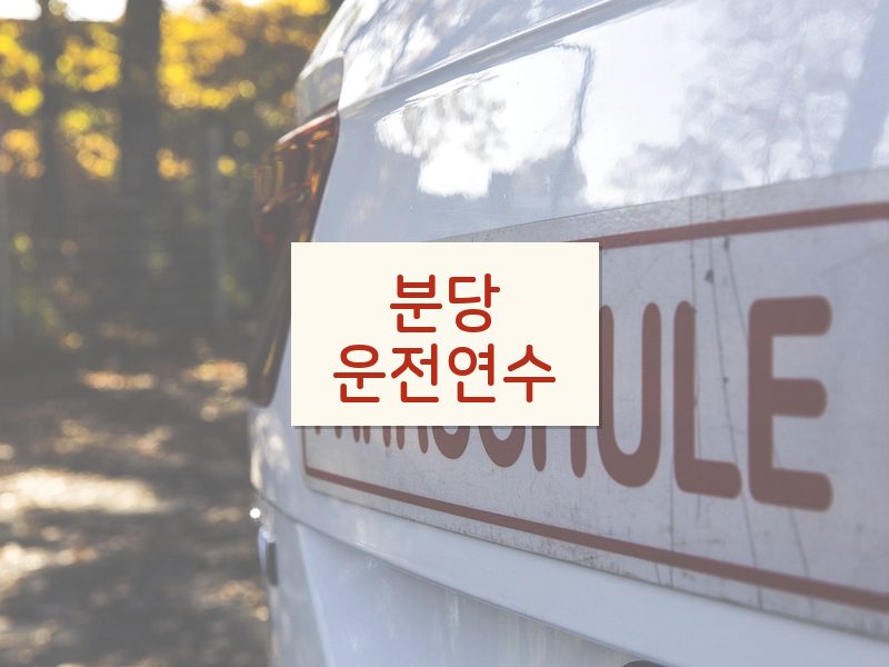 분당운전연수 후기