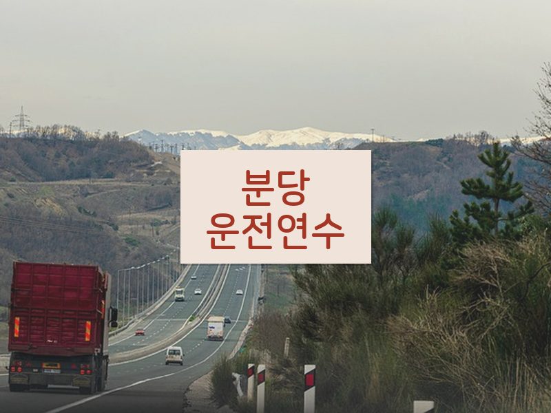 분당운전연수 후기