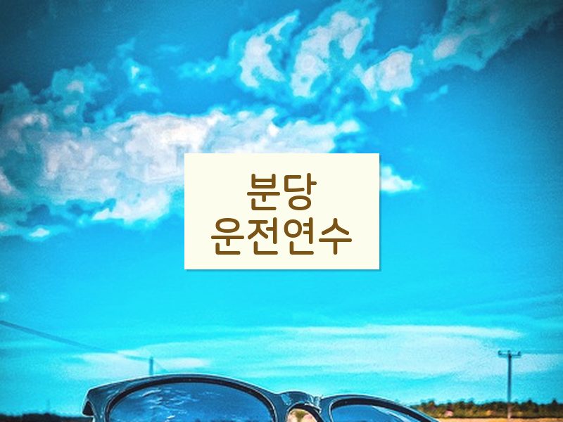분당운전연수 후기