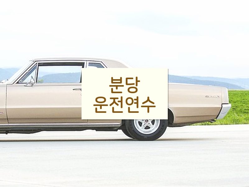 분당운전연수 후기