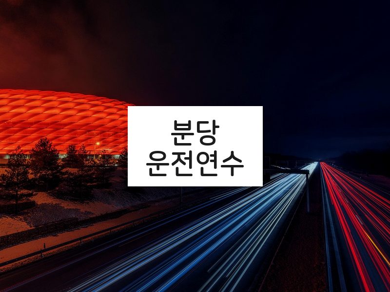 분당운전연수 후기