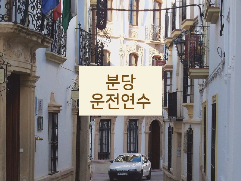 분당운전연수 후기