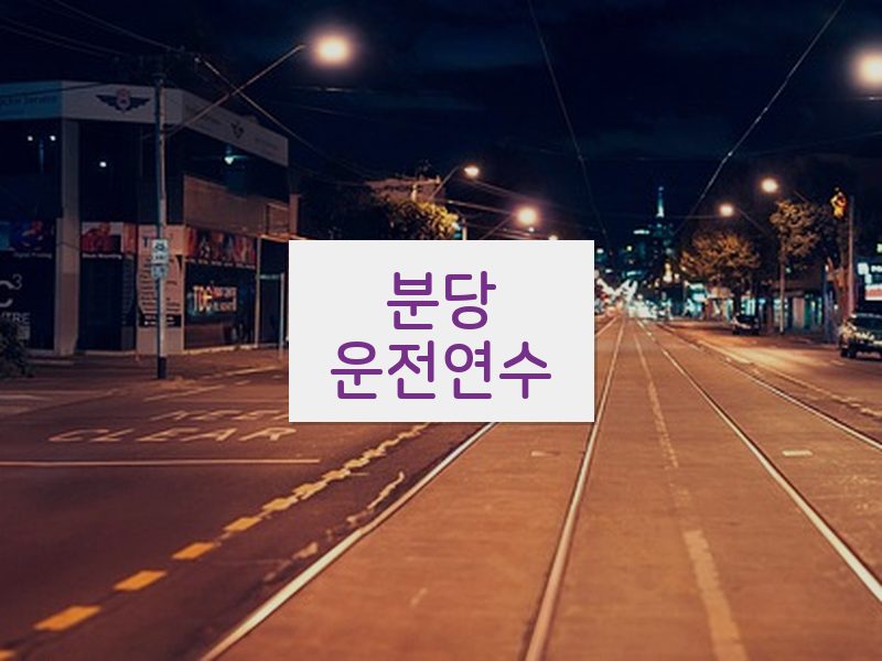 분당운전연수 후기