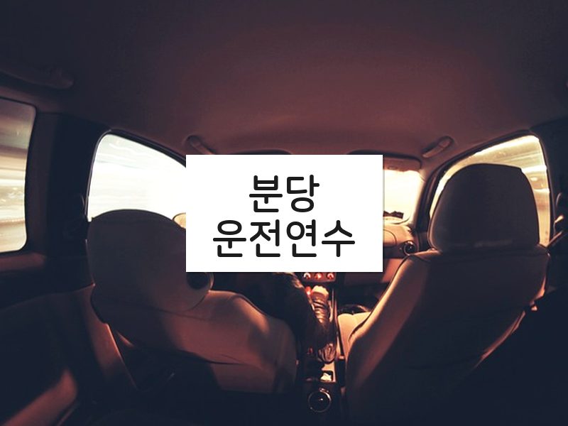 분당운전연수 후기