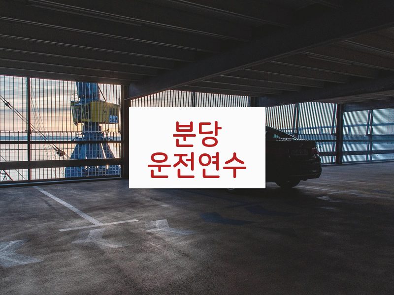 분당운전연수 후기