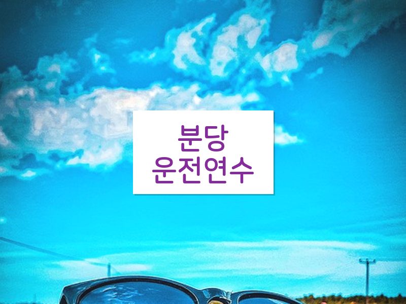 분당운전연수 후기