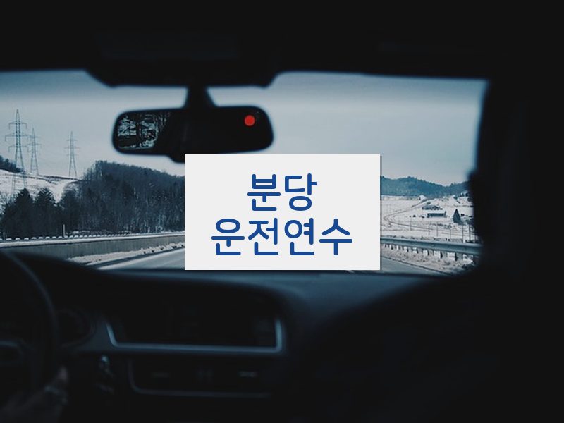 분당운전연수 후기