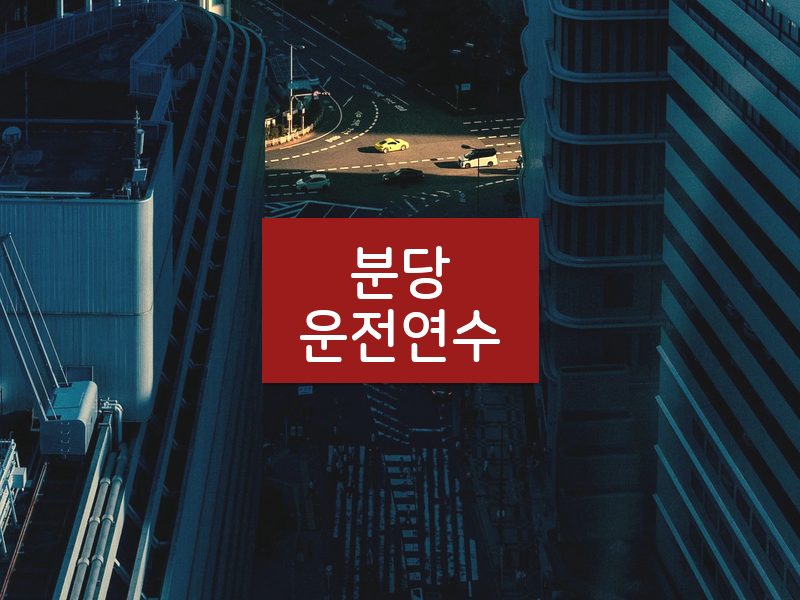 분당운전연수 후기