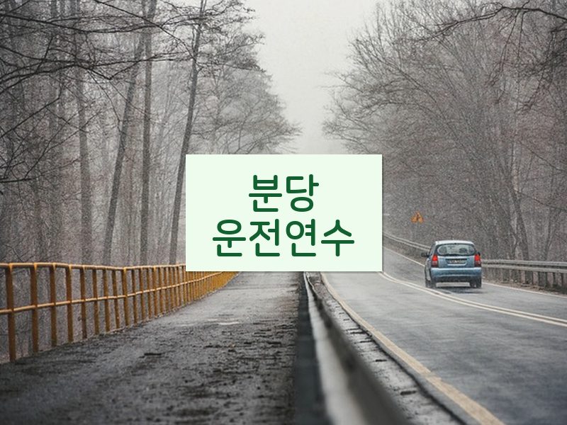 분당운전연수 후기