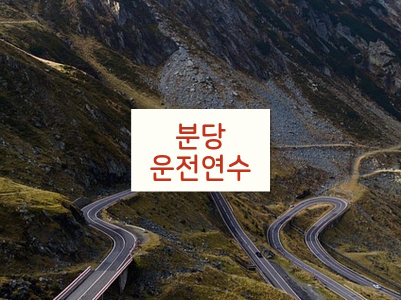 분당운전연수 후기