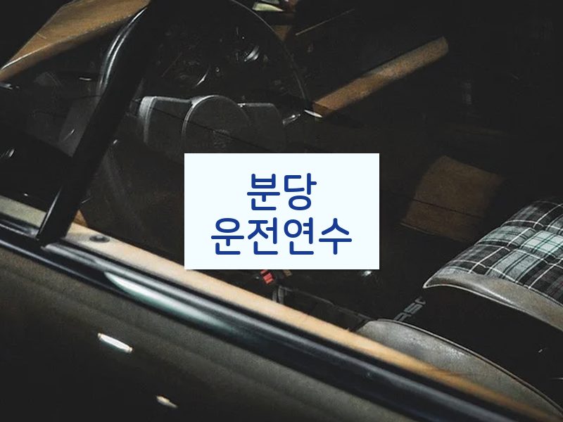 분당운전연수 후기