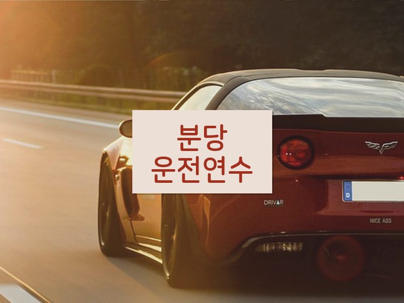 분당운전연수 후기