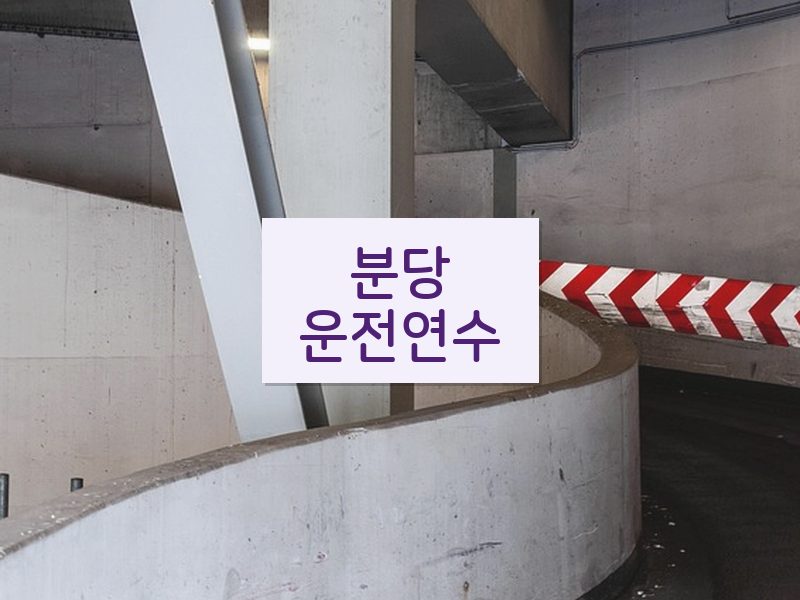 분당운전연수 후기