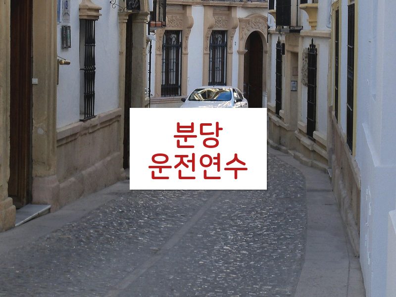 분당운전연수 후기