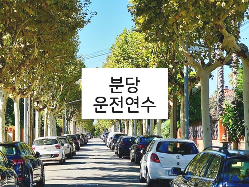 분당운전연수 후기