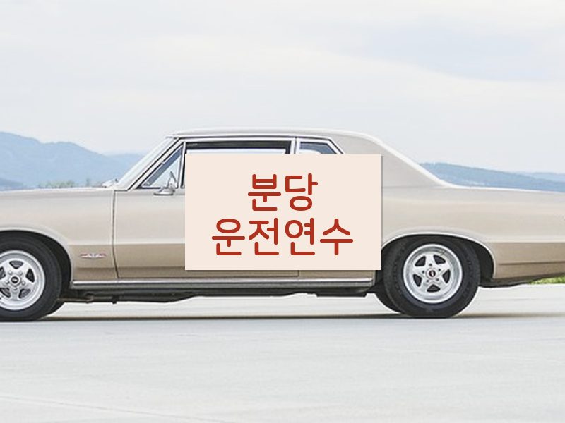 분당운전연수 후기