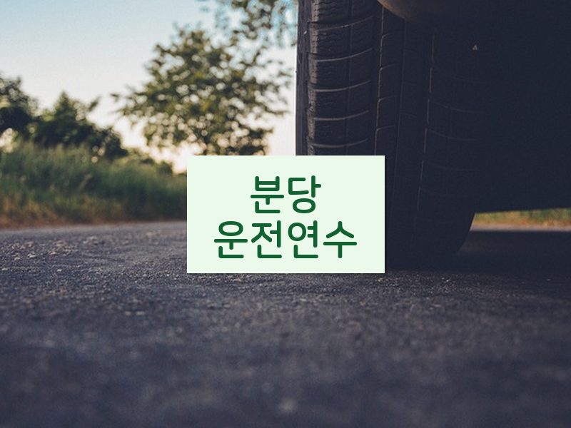 분당운전연수 후기