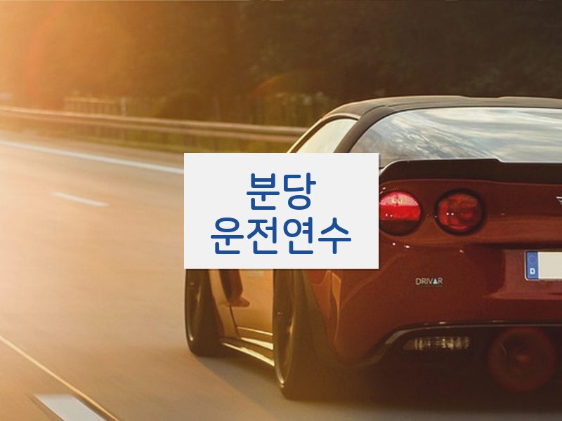 분당운전연수 후기