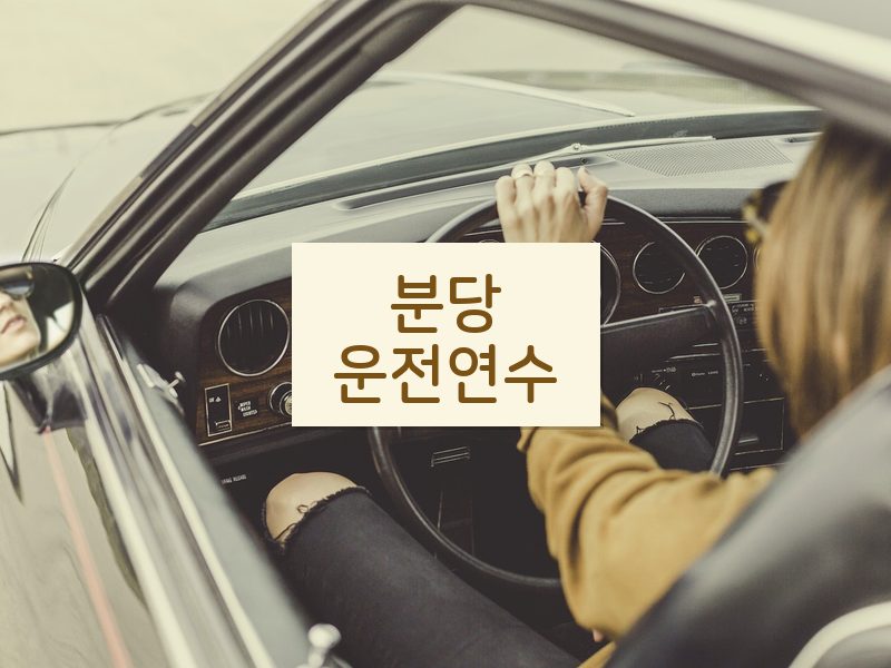 분당운전연수 후기