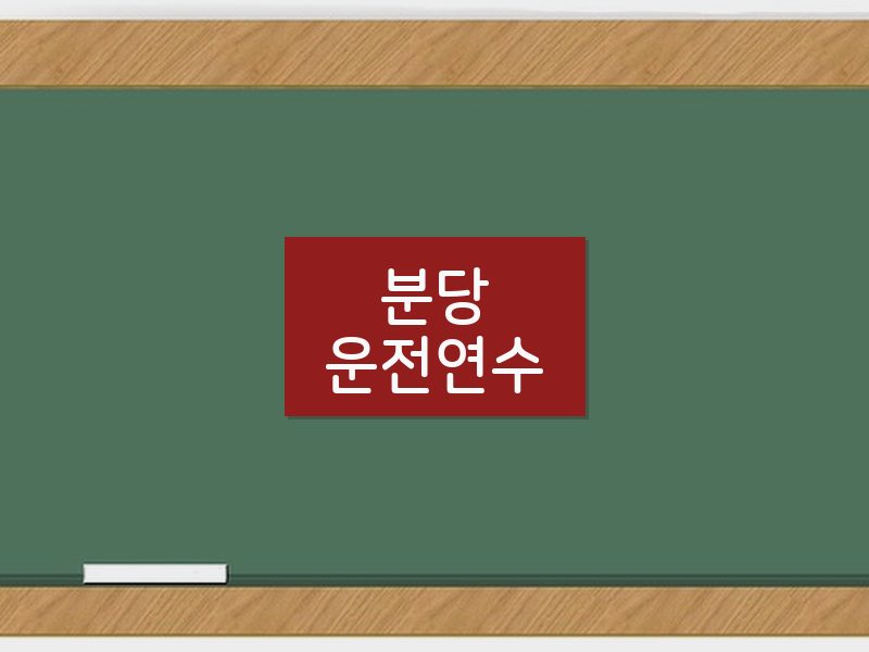 분당운전연수 후기