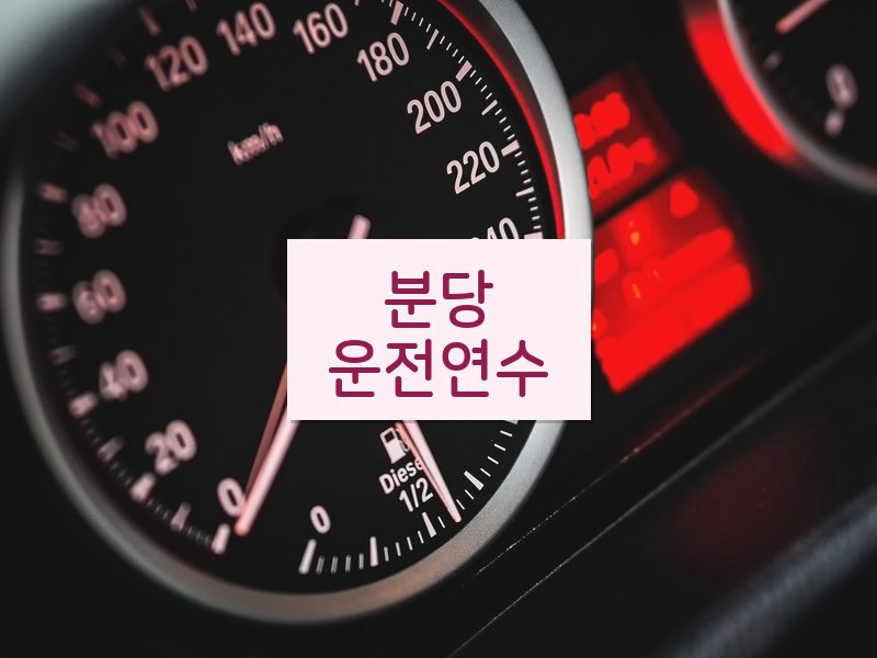 분당운전연수 후기