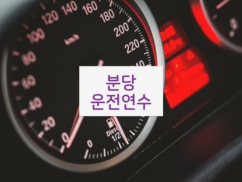 분당운전연수 후기