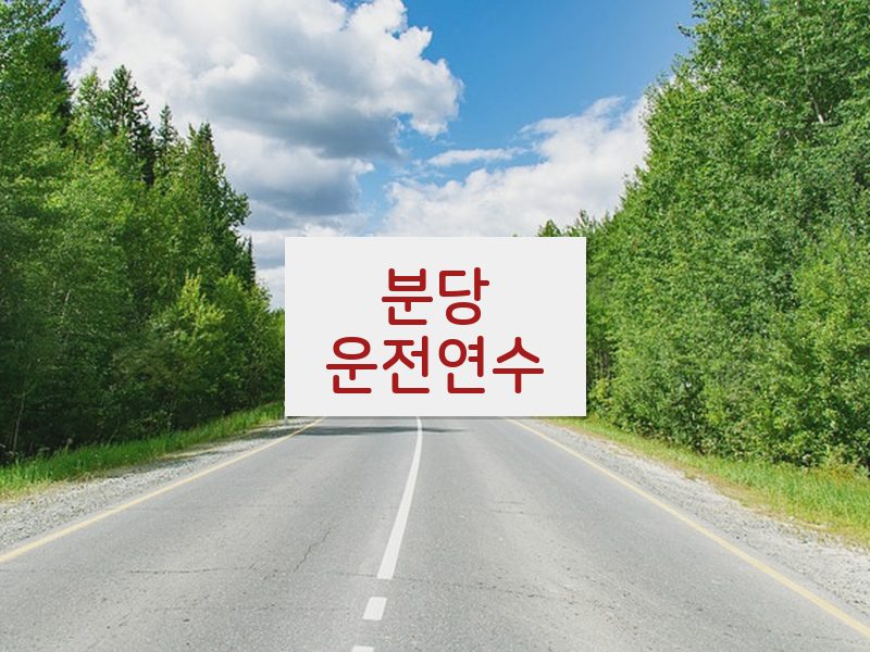 분당운전연수 후기