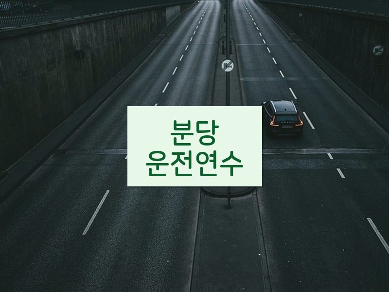 분당운전연수 후기