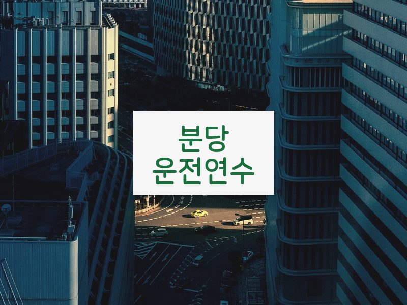 분당운전연수 후기