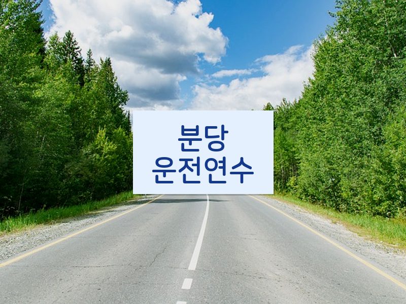 분당운전연수 후기