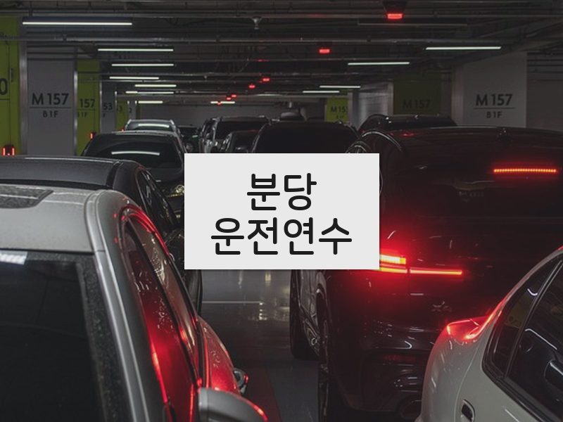 분당운전연수 후기