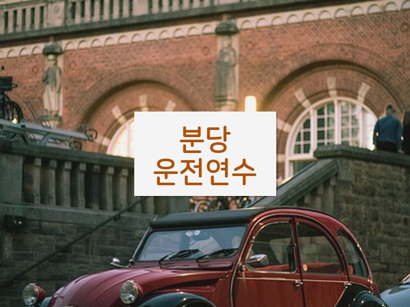 분당운전연수 후기