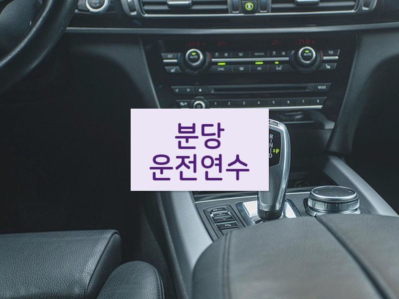분당운전연수 후기