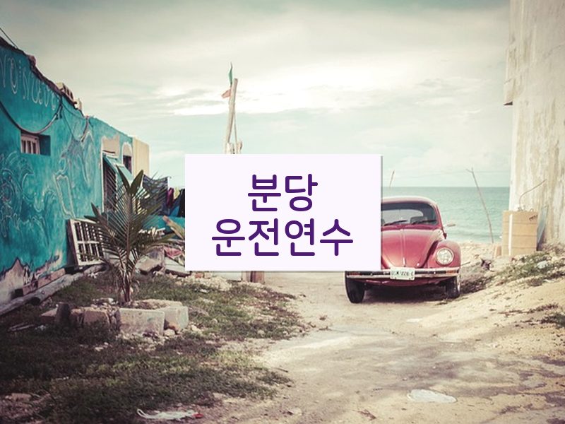 분당운전연수 후기
