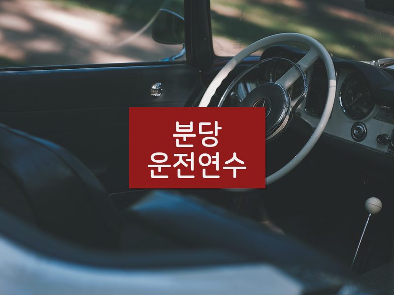 분당운전연수 후기