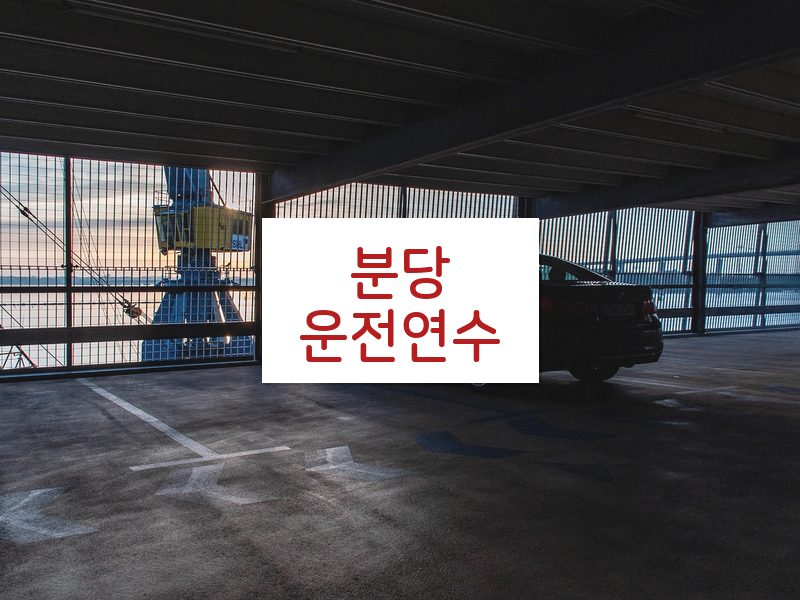 분당운전연수 후기