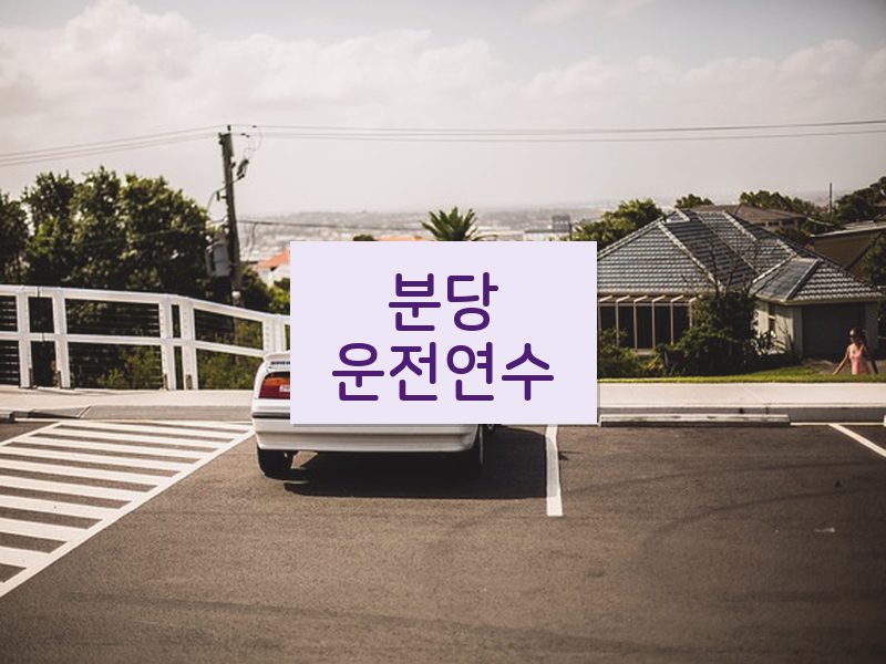 분당운전연수 후기