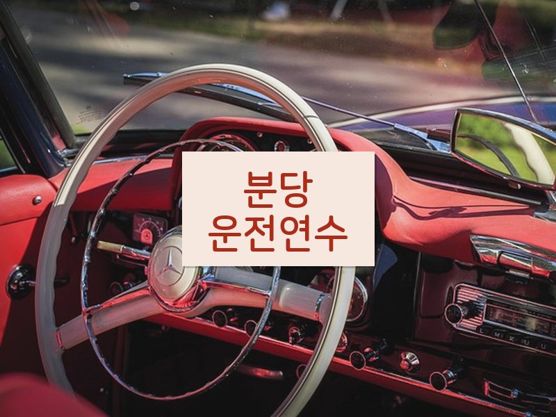 분당운전연수 후기